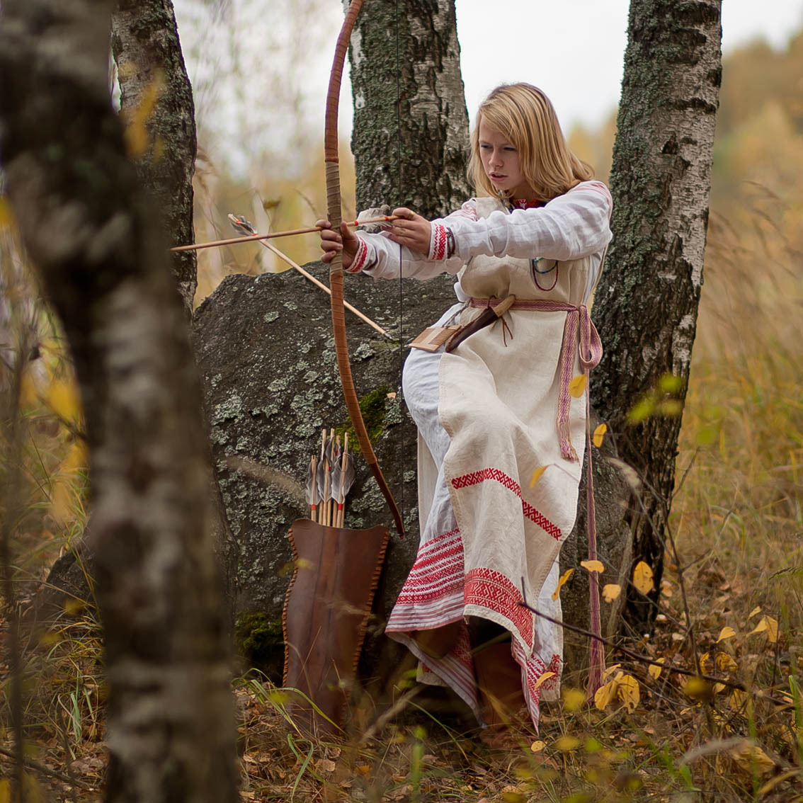Sexy photo Girls in Slavic costumes in Jiulong
