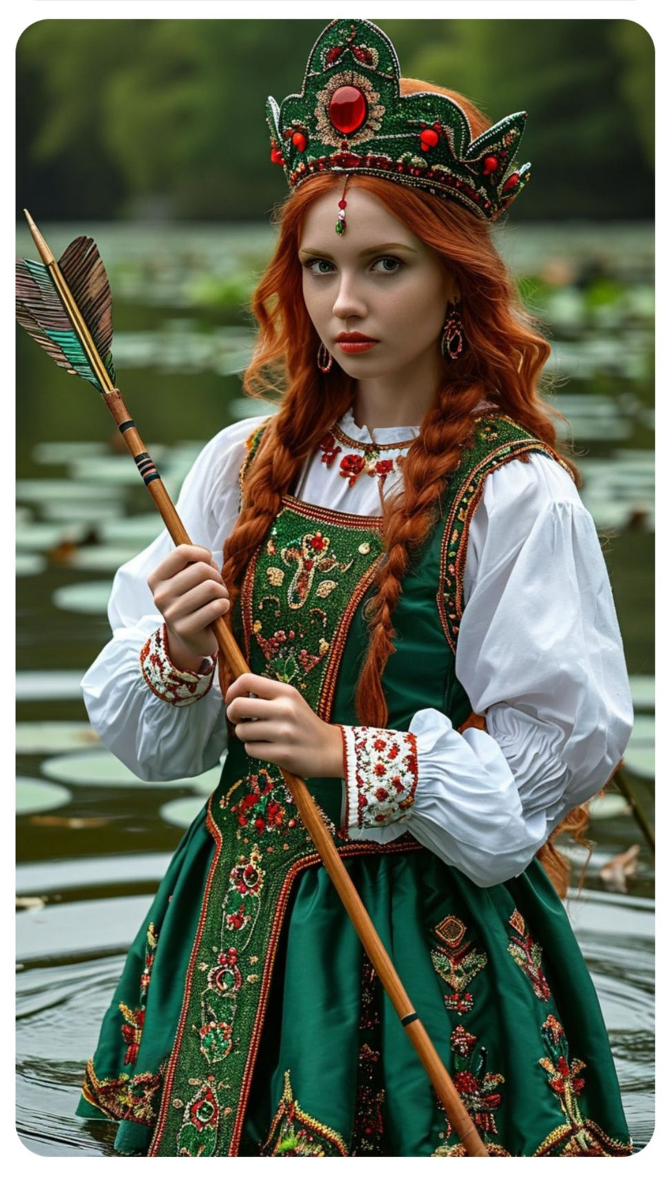 Nude girl Girls in Slavic costumes in Jiulong